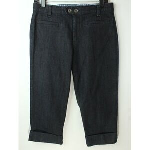 PANTS BANDOLINO COMFORT WAISTBAND CAPRIS Missy Sz 6 DENIM JEAN Dark Wash Stretch